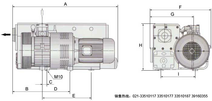 XMV-160真空泵,XMV202真空泵尺寸圖